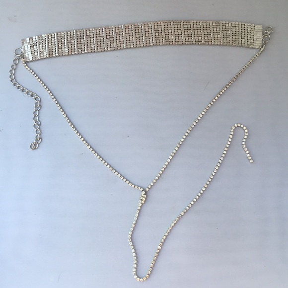 New! Crystal Choker Statement Necklace - Picture 7 of 9